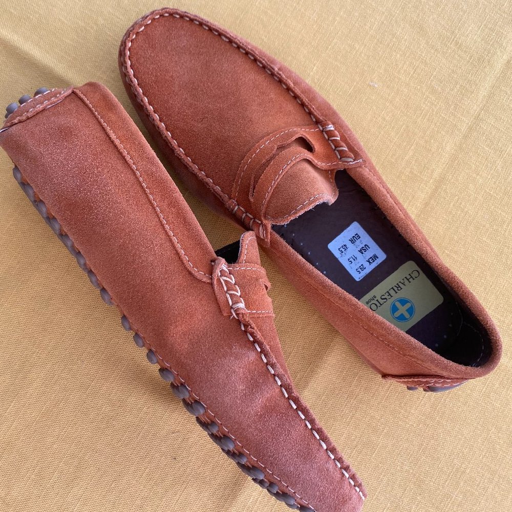 SOLD Charleston Shoe Company Men's Leather Moccasins NWOT - Picture 3 of 12